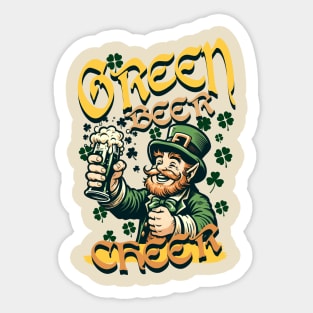 St Patricks Day Green Beer Cheer Sticker